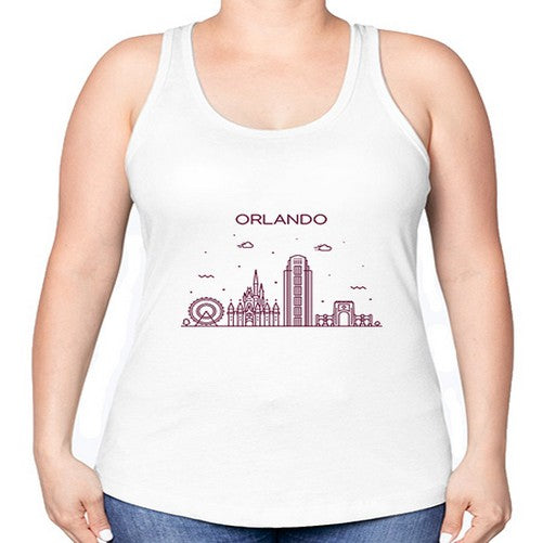 OrlandoFL 1542# - cities -Racerback Tank