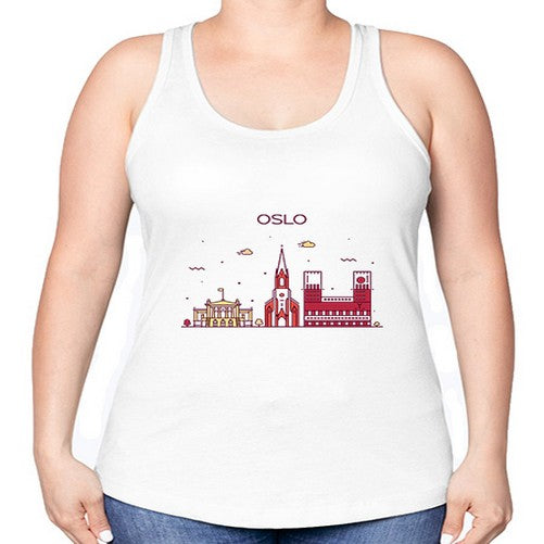 Oslo 1554# - cities -Racerback Tank