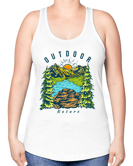 Outdoor Nature 17# - nature -Racerback Tank