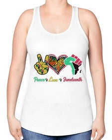 Peace Love Juneteenth Day Fist Png 8# - black juneteenth -Racerback Tank