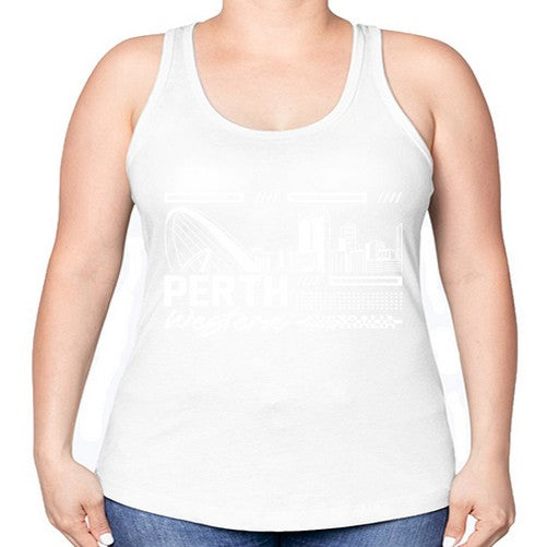 Perth 1597# - cities -Racerback Tank