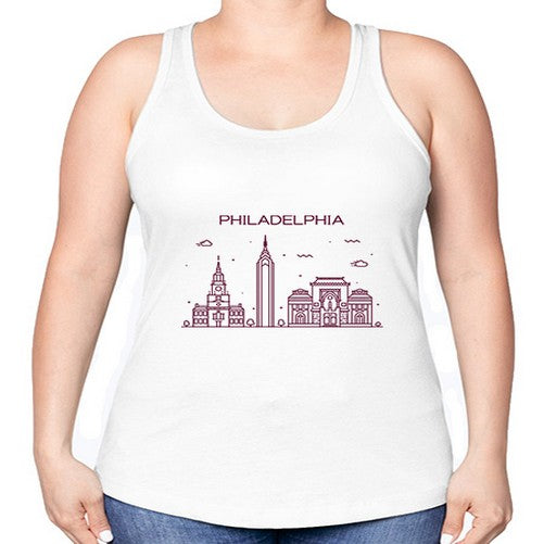 Philadelphia 1602# - cities -Racerback Tank