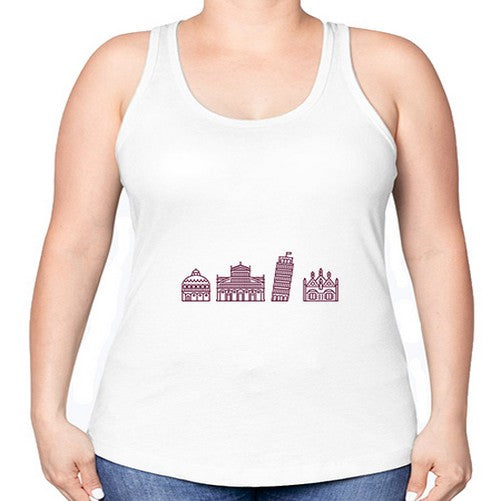 Pisa 1621# - cities -Racerback Tank
