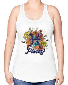 Pisces 129# - pisces -Racerback Tank