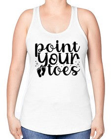 Point your toes 172# - ballet -Racerback Tank