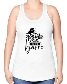 Pointe me to the barre 174# - ballet -Racerback Tank