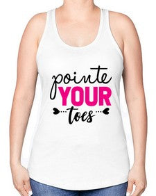 Pointe your toes 176# - ballet -Racerback Tank