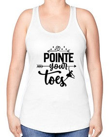 Pointe your toes 177# - ballet -Racerback Tank