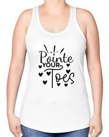 Pointe your toes 178# - ballet -Racerback Tank
