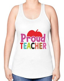Proud Teacher 1341# - teacher -Racerback Tank
