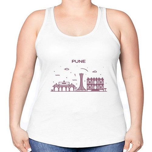 Pune 1694# - cities -Racerback Tank