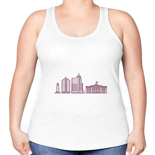 Raleigh 1709# - cities -Racerback Tank