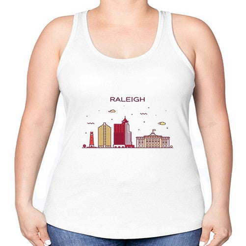 Raleigh 1710# - cities -Racerback Tank