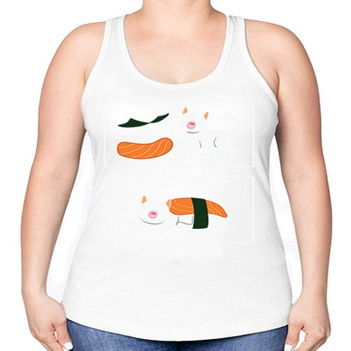 Ramen Cat Kawaii Anime Japanese Anime 279# - anime -Racerback Tank