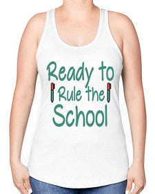 Ready to Rule the School 740# - graduation -Racerback Tank