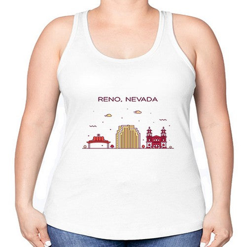 Reno 1714# - cities -Racerback Tank