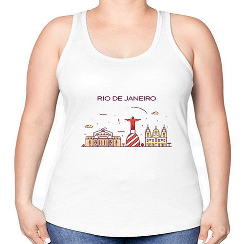 RioDeJaneiro 1737# - cities -Racerback Tank