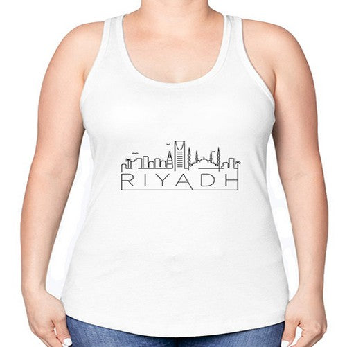 Riyadh Minimal Skyline 1738# - cities -Racerback Tank