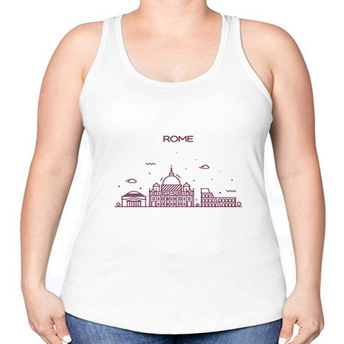 Rome 1748# - cities -Racerback Tank