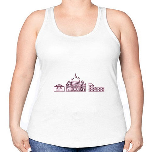 Rome 1749# - cities -Racerback Tank