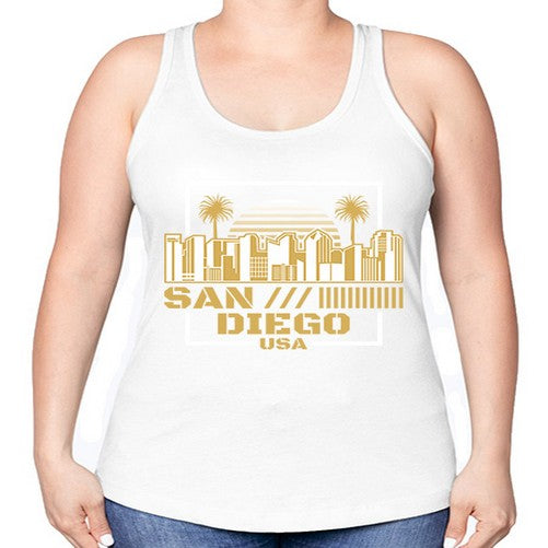 San Diego 1775# - cities -Racerback Tank