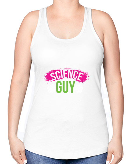 Science Guy 113# - general science -Racerback Tank