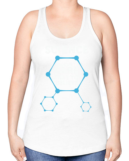 ScienceDoesntCareWhatYouScientistSkinite Scientist Skinite 51# - general science -Racerback Tank