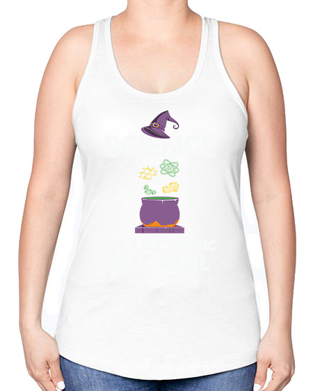 ScienceItsLikeMagicButScientistSkinite Scientist Skinite 48# - general science -Racerback Tank