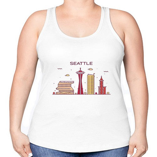 Seattle 1810# - cities -Racerback Tank