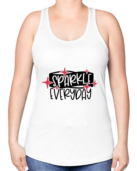 Sparkle Everyday Style 20# - beauty - fashion -Racerback Tank