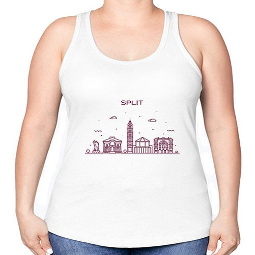 Split 1875# - cities -Racerback Tank