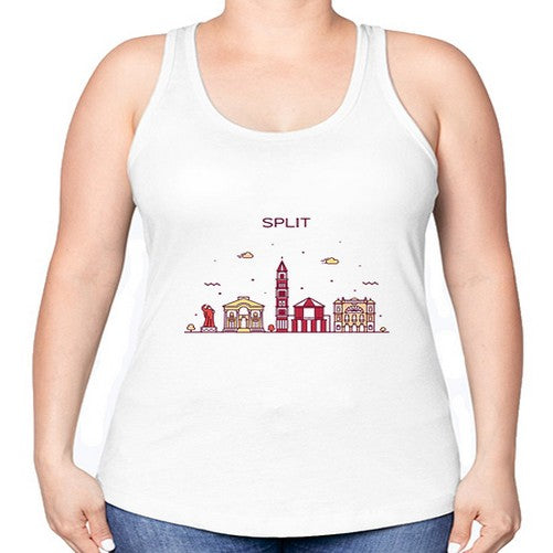 Split 1877# - cities -Racerback Tank