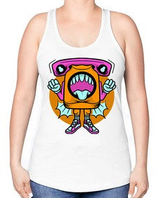 Spooky voices 232# - cartoon general -Racerback Tank