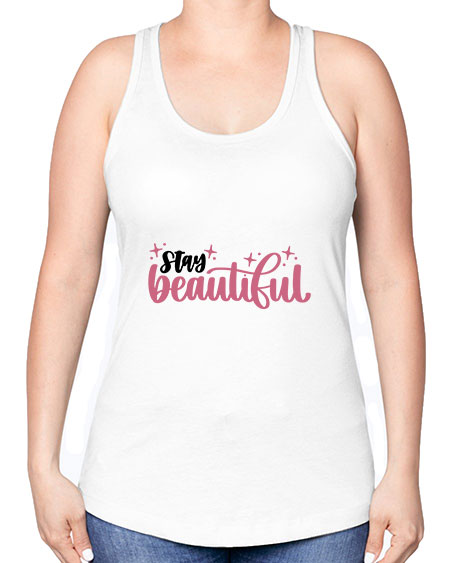 Stay Beautiful Style 18# - beauty - fashion -Racerback Tank