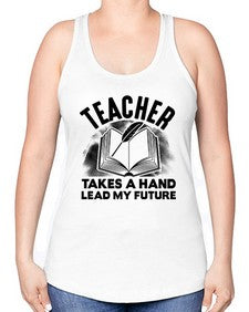 Teacher take a hand Style 383# - teacher -Racerback Tank