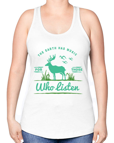 The Earth Has Music 15# - nature -Racerback Tank