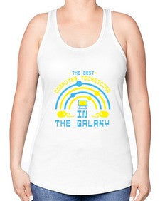 The best computer technician in the galaxy 13# - computer -Racerback Tank