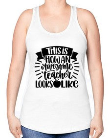 This Is How An Awesome Style 1542# - teacher -Racerback Tank