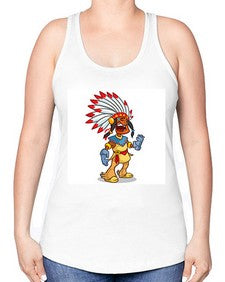 Thnksgvngindian 254# - cartoon general -Racerback Tank