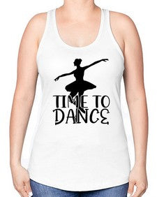 Time to dance 201# - ballet -Racerback Tank