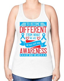 To become different from what we are we must have some awareness of what we are Style 11# - Self awareness -Racerback Tank