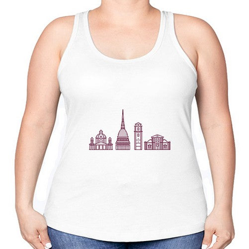 Turin 2016# - cities -Racerback Tank
