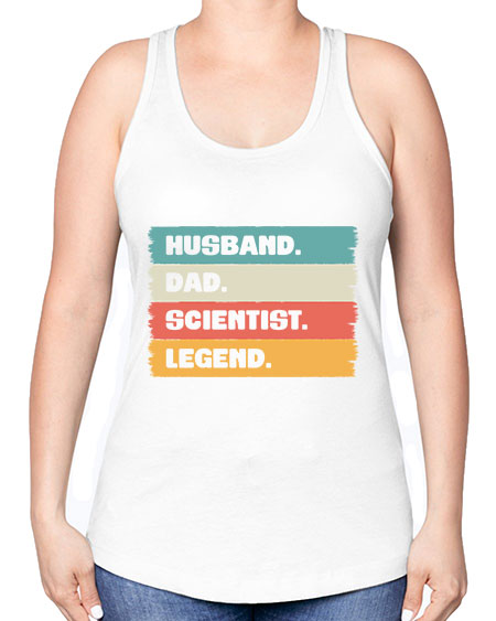 VintageHusbandDadScientistLegendScientistSkinite Scientist Skinite 14# - general science -Racerback Tank