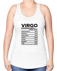 Virgo Nutrition Facts 530# - virgo -Racerback Tank