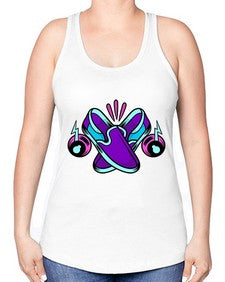 Walk the talk 261# - cartoon general -Racerback Tank