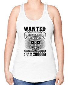 Wanted 1204# - skull and bones -Racerback Tank