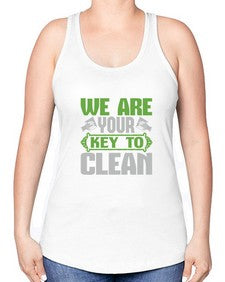 We are your key to clean Style 464# - cleaner -Racerback Tank