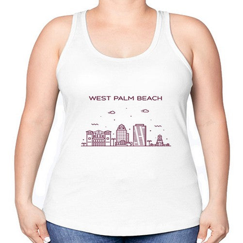 WestPalmBeach 2125# - cities -Racerback Tank