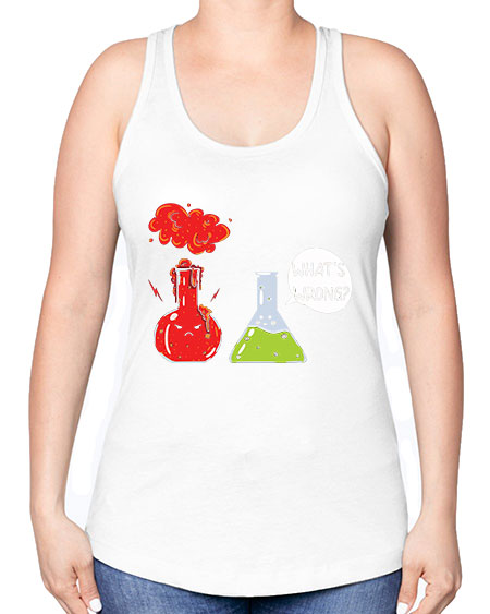 WhatsWrongScienceTshirt 11# - general science -Racerback Tank