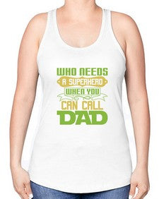 Who needs 266# - cartoon super hero -Racerback Tank